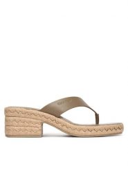 Calvin Klein Klapki Block Heel Espa 50 Thong Lth HW0HW02902 Brązowy. Brązowe klapki damskie CALVIN KLEIN, bez wzorów, ze skóry, bez obcasa. Za 529.99 zł.