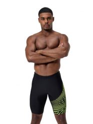 Speedo Kąpielówki "Eco Medley" w kolorze czarno-limonkowym rozmiar: 8. Czarne kąpielówki męskie Speedo, bez wzorów, z materiału. Za 122.38 zł.