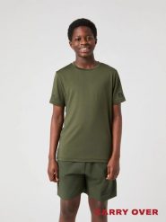 Bjorn_borg Koszulka junior z recyklowanego poliestru – FOREST NIGHT. Zielone t-shirty damskie Björn Borg, l, bez wzorów, bez kołnierzyka. Za 174.50 zł.