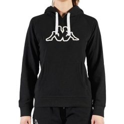 Kappa Damska Bluza Belle Slim Czarna. Czarne bluzy z kapturem damskie Kappa, s, z bawełny. Za 240.35 zł.
