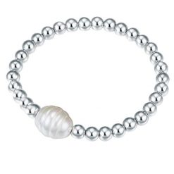 Lulu & Jane Bransoletka z Stop metali w Srebrny Bransoletki 1 ct Damski. Szare bransoletki damskie Lulu & Jane, srebrne. Za 129.99 zł.