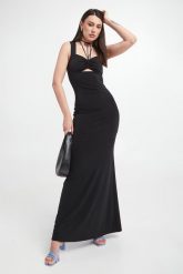 Sukienka maxi PATRIZIA PEPE. Sukienki damskie Patrizia Pepe, m, bez wzorów, bez kołnierzyka, bez ramiączek, maxi. W wyprzedaży za 805.62 zł.
