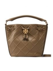 Tory Burch Torebka Fleming Soft Bucket Bag 142565 Brązowy. Brązowe torebki klasyczne damskie Tory Burch, bez wzorów, ze skóry, bez dodatków. Za 2,009.00 zł.