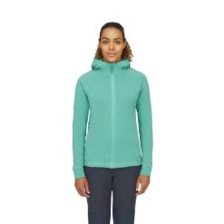 Bluza z kapturem damska Rab Nexus Hoody rozpinana. Zielone bluzy z kapturem damskie RAB. Za 314.99 zł.