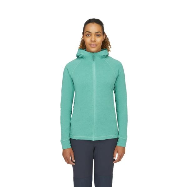 Bluza z kapturem damska Rab Nexus Hoody rozpinana. Zielone bluzy z kapturem damskie RAB. Za 284.99 zł.