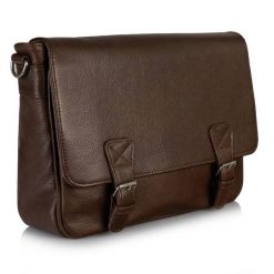 Torba męska skórzana Tizano TMS14 ciemny brąz. Brązowe torby na laptopa damskie TIZANO, bez wzorów, z materiału. Za 334.00 zł.