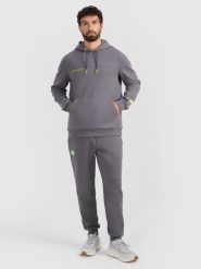 4F Spodnie dresowe joggery męskie - szare S. Szare spodnie dresowe męskie 4f, bez wzorów, z bawełny. Za 179.99 zł.