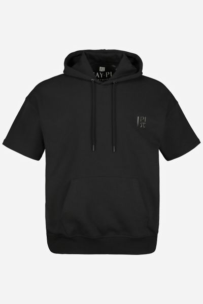 Męski T-shirt z kapturem QuickDry krótki rękaw. Czarne t-shirty męskie JAY-PI, m, bez wzorów, z bawełny, bez kołnierzyka. Za 279.99 zł.
