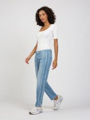 GANG JEANS Dżinsy - Boyfriend fit - w kolorze błękitnym rozmiar: W33. Niebieskie jeansy damskie GANG JEANS. Za 301.95 zł.