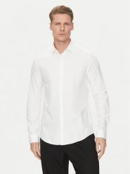 Calvin Klein Koszula K10K114310 Biały Slim Fit. Białe koszule męskie CALVIN KLEIN, m, bez wzorów, z bawełny, bez kołnierzyka, bez ramiączek. Za 279.99 zł.