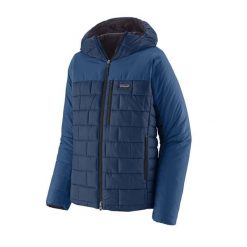 Kurtka ocieplana męska Patagonia Hi-Loft Nano Puff Hoody. Niebieskie kurtki męskie Patagonia, m, bez wzorów, sportowe, bez kaptura. Za 1,189.00 zł.
