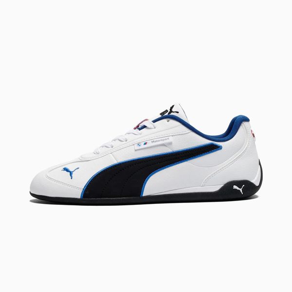 Buty sportowe męskie Puma BMW MMS REPLICATCH białe 30920702 r 46. Białe buty sportowe na co dzień męskie Puma, ze skóry, bez zapięcia, trekkingowe. Za 254.33 zł.
