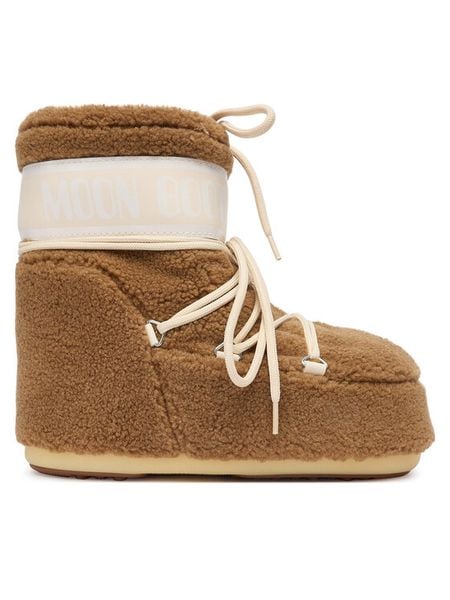 Moon Boot Śniegowce Mb Icon Low Fleece 80D1409700 Brązowy. Brązowe buty zimowe męskie Moon Boot, z materiału, bez zapięcia. Za 919.00 zł.