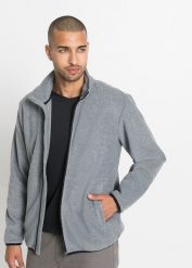 Bluza rozpinana z polaru (2 szt.). Czarne bluzy bez kaptura męskie bonprix, l, z polaru. Za 169.99 zł.