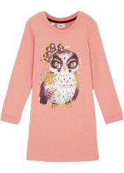 Sukienka dresowa z czystej bawełny organicznej. Czerwone sukienki dziewczęce bonprix, bez wzorów, z bawełny, bez ramiączek. Za 79.99 zł.