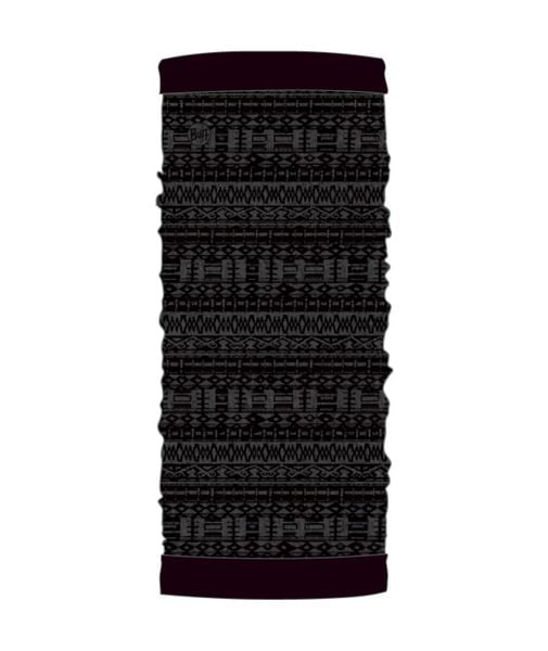 Komin na szyję - Bandana BUFF Polar Reversible Urid. Czarne szaliki i kominy damskie Buff, na zimę, bez wzorów, z elastanu. Za 144.55 zł.