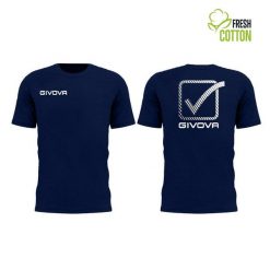 Bawełniana koszulka Givova Cubo Granatowa 2xl. Czarne t-shirty damskie Givova, xl, bez wzorów, z bawełny, bez kołnierzyka. Za 59.82 zł.