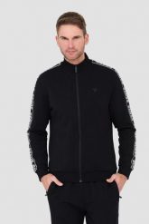 GUESS Czarna męska bluza dresowa, Rozmiar M. Czarne bluzy bez kaptura męskie Guess, l, z dresówki. W wyprzedaży za 284.99 zł.