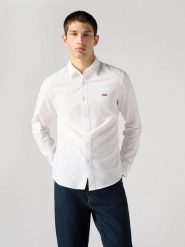 Levi's Koszula - Slim fit - w kolorze białym rozmiar: M. Białe koszule męskie Levi's, m, bez wzorów, z bawełny, bez kołnierzyka, bez ramiączek. Za 134.95 zł.