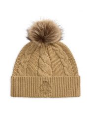 LAUREN RALPH LAUREN Czapka 454P23548001 Brązowy jasny. Brązowe czapki zimowe damskie Lauren Ralph Lauren. Za 419.99 zł.