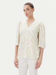 Bruuns Bazaar Bluzka Collard Majlya BBW4486 Beżowy Regular Fit. Brązowe bluzki damskie Bruuns Bazaar, bez wzorów, z wiskozy, bez ramiączek. Za 449.99 zł.