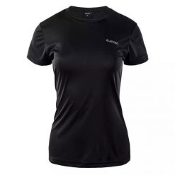 Koszulka damska Hi-Tec Lady Sibic - czarna, Rozmiar XL. Czarne bluzki damskie Hi-tec, l, bez wzorów, z poliesteru, sportowe, bez kołnierzyka, bez ramiączek. Za 34.99 zł.