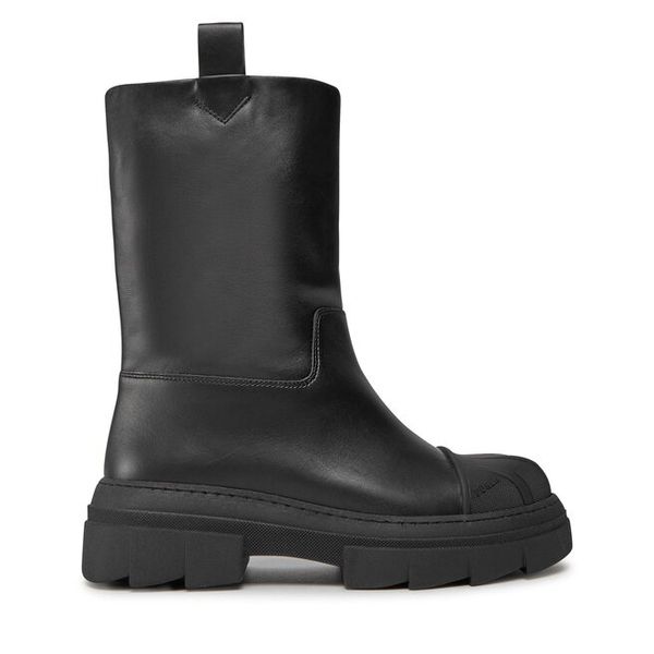 Botki Furla. Czarne botki damskie Furla, bez obcasa, na płaskiej podeszwie, bez zapięcia. Za 1,209.00 zł.