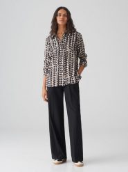 OPUS Bluzka w kolorze szarobrązowym rozmiar: 34. Brązowe bluzki damskie Opus, bez wzorów, z wiskozy, bez kołnierzyka, bez ramiączek. Za 130.99 zł.