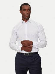 Calvin Klein Koszula K10K113537 Biały Slim Fit. Białe koszule męskie CALVIN KLEIN, m, bez wzorów, z bawełny, bez kołnierzyka, bez ramiączek. Za 219.99 zł.