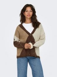 ONLY Kardigan w kolorze brązowo-beżowym rozmiar: M. Brązowe kardigany damskie Only, m, bez wzorów, z wełny. Za 122.09 zł.