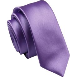 Krawat (Śledź) Męski 5 cm, Satynowy Wrzos, Wąski, Gładki -ALTIES. Krawaty i muchy męskie Alties, bez wzorów, z satyny, eleganckie. Za 35.00 zł.