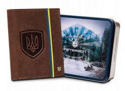 Portfel skórzany Peterson [DH] PTN 303-P-UP UA-HUNT brązowy. Brązowe portfele męskie Peterson, bez wzorów, ze skóry. Za 100.99 zł.