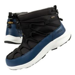 Buty śniegowce Keen Uneek Chukka 1025446 czarne. Czarne buty zimowe męskie na zimę, z materiału, bez zapięcia. Za 588.17 zł.