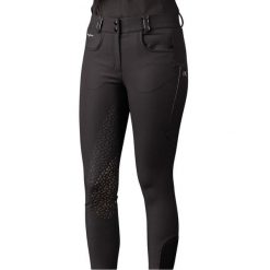 Damskie spodnie jeździeckie o pełnej przyczepności Harry's Horse Denici Cavalli. Czarne spodnie materiałowe damskie HARRYS HORSE, bez wzorów, z elastanu. Za 256.00 zł.
