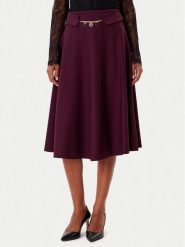 Rinascimento Spódnica trapezowa CFC0126216003 Bordowy Regular Fit. Czerwone spódniczki damskie RINASCIMENTO, l, bez wzorów, z syntetyku, trapezowe. Za 409.99 zł.