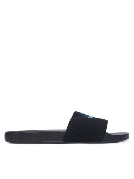 Calvin Klein Klapki Ee Slide Cv YM0YM01393 Czarny. Czarne klapki i japonki męskie CALVIN KLEIN, z materiału. Za 169.99 zł.