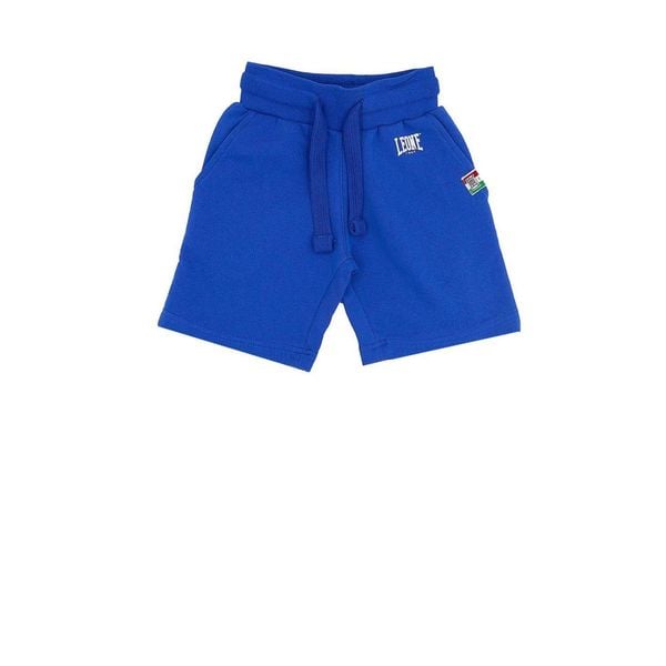 Bluza z bawełna z kieszenie na czas wolny. Niebieskie szorty męskie LEONE 1947 APPAREL, bez wzorów, z bawełny, sportowe. W wyprzedaży za 56.94 zł.