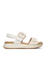 Remonte Sandały CEO-D1J53-81 Biały. Białe sandały damskie Remonte, bez wzorów, ze skóry, bez obcasa, na płaskiej podeszwie. Za 379.99 zł.