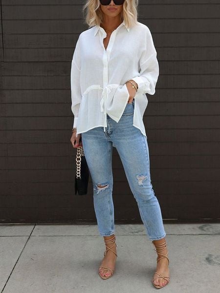 LA Angels Bluzka w kolorze białym rozmiar: S. Białe bluzki damskie LA Angels, s, bez wzorów, bez kołnierzyka, bez ramiączek. Za 146.28 zł.