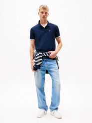 TOMMY JEANS Koszulka polo w kolorze granatowym rozmiar: M. Niebieskie koszulki polo męskie Tommy Jeans, m, bez wzorów, z bawełny, bez ramiączek. Za 197.63 zł.