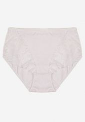 Białe Bawełniane Majtki Figi z Koronką Idiana. Białe figi damskie Born2be, plus size, bez wzorów, z bawełny. Za 9.99 zł.