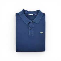 Second life - Lacoste koszulka polo męska krótkie rękawy - Stan bardzo dobry. Niebieskie koszulki polo męskie Lacoste, l, bez wzorów, bez ramiączek. Za 127.76 zł.