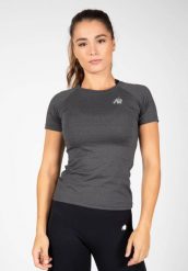 Koszulka fitness damska Gorilla Wear Aspen T-shirt. Szare bluzki sportowe damskie GORILLA WEAR, l, z materiału, bez kołnierzyka, bez ramiączek. Za 143.85 zł.