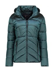 Geographical Norway Kurtka zimowa "Blanche" w kolorze ciemnozielonym rozmiar: XXL. Zielone kurtki damskie Geographical Norway, na zimę, xxl, bez wzorów, z puchu, bez kaptura. Za 312.58 zł.