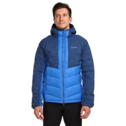 Kurtka puchowa Kilpi Tevery. Niebieskie kurtki męskie Kilpi, l, bez wzorów, z puchu, bez kaptura, narciarskie, primaloft. Za 680.25 zł.