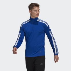 Bluza piłkarska męska adidas Squadra 21 Training Top. Białe bluzy bez kaptura męskie Adidas, m. W wyprzedaży za 99.00 zł.
