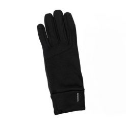 Rękawiczki Powtarzalny Nadruk. Czarne rękawiczki damskie Quiksilver, bez wzorów, z materiału. Za 186.99 zł.