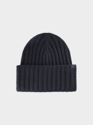 4F Czapka zimowa damska - czarna S. Czarne czapki zimowe damskie 4f, z elastanu. W wyprzedaży za 39.99 zł.