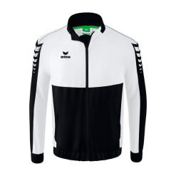 Kurtka prezentacyjna Erima Six Wings. Białe kurtki męskie Erima, s, bez wzorów, sportowe, bez kaptura. W wyprzedaży za 242.00 zł.