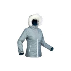 Kurtka narciarska 180 damska. Szare kurtki damskie WED'ZE, xl, bez wzorów, z materiału, bez kaptura. Za 169.99 zł.